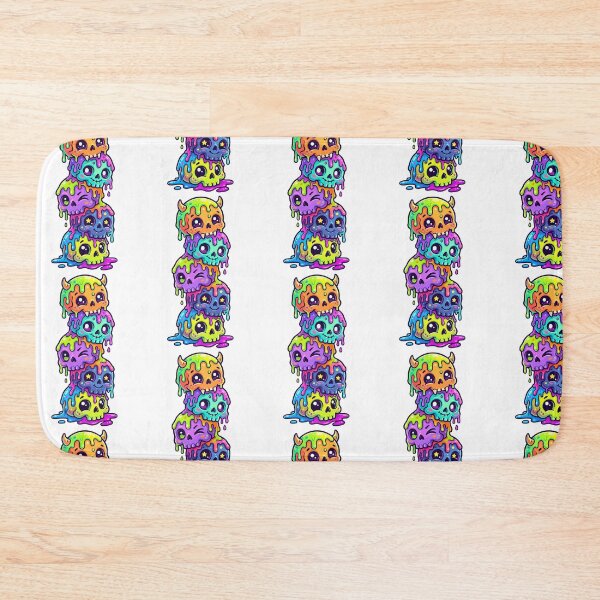 Item preview, Colorful Melting Skulls – Cute Kawaii Dripping Skull Art designed and sold by AliveStyle.