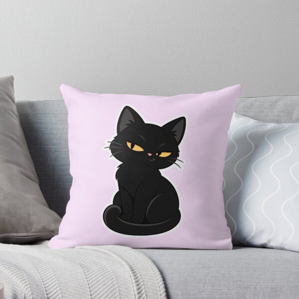 Item preview, Sarcastic Black Cat Cute Sticker Design designed and sold by Inkworksbyshery.