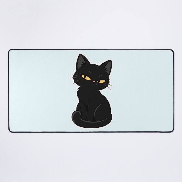 Item preview, Sarcastic Black Cat Cute Sticker Design designed and sold by Inkworksbyshery.