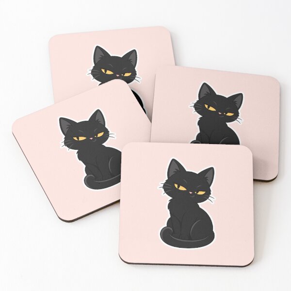 Item preview, Sarcastic Black Cat Cute Sticker Design designed and sold by Inkworksbyshery.