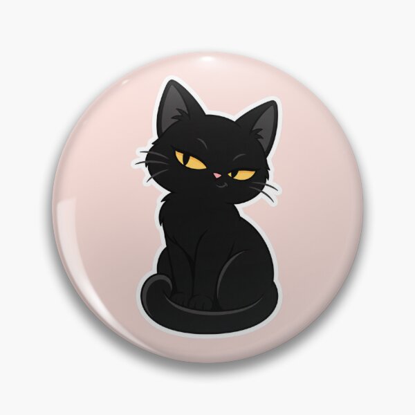 Item preview, Sarcastic Black Cat Cute Sticker Design designed and sold by Inkworksbyshery.