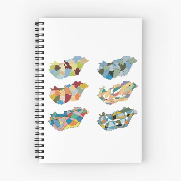 Item preview, Hungary Map Set of Six - Colourful Counties Line Art designed and sold by iampaulmorris.