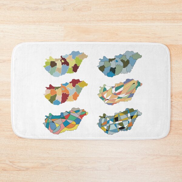 Item preview, Hungary Map Set of Six - Colourful Counties Line Art designed and sold by iampaulmorris.