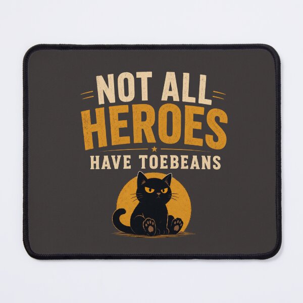 Item preview, Not All Heroes Have Toebeans - Funny Moggy Head Black Cat T-Shirt  designed and sold by Halejo68.
