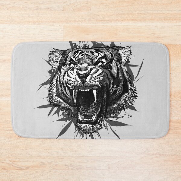Item preview, Fearless. Tiger with bamboo leaves. designed and sold by Inked T.