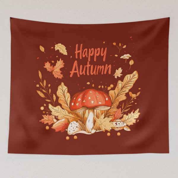 Item preview, Happy Autumn Forest Mushroom designed and sold by Lovemountain.