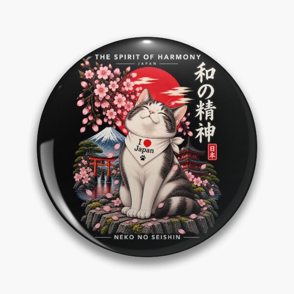Item preview, Love Japan - The Spirit of Harmony Japanese Cat Culture designed and sold by Nexavri Art.