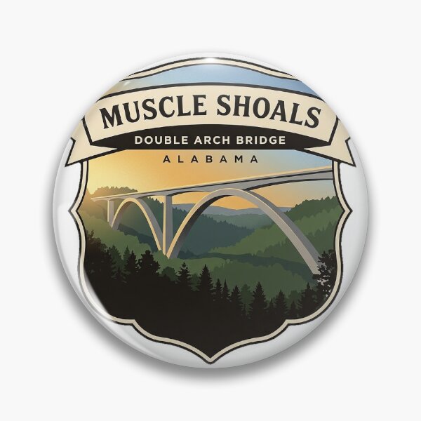 Item preview, Natchez Trace Double Arch Bridge Muscle Shoals Sticker designed and sold by DetourDgn.