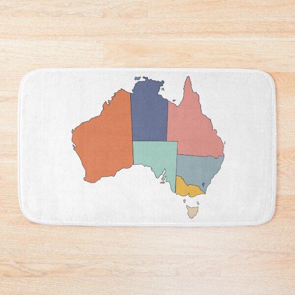 Item preview, Orange & Blue States Australia Map - Colourful States Line Art designed and sold by iampaulmorris.