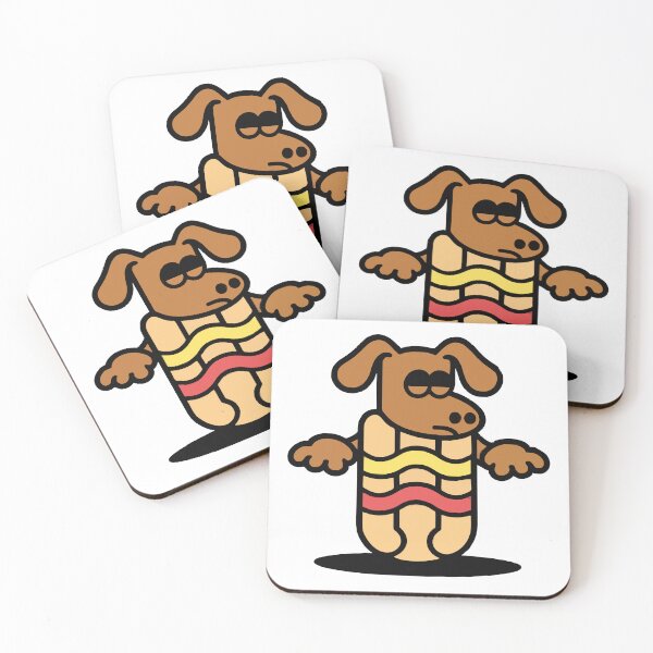 Item preview, Grumpy Dachshund in a Hot Dog Costume designed and sold by BysonDesigns.