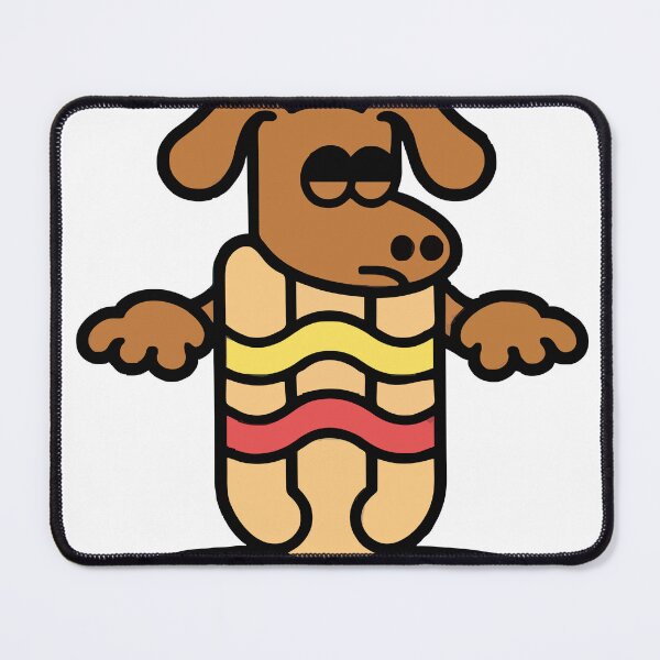 Item preview, Grumpy Dachshund in a Hot Dog Costume designed and sold by BysonDesigns.