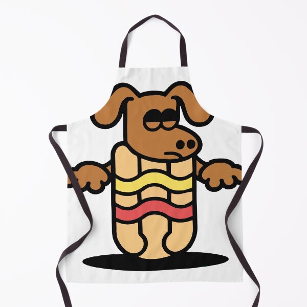Item preview, Grumpy Dachshund in a Hot Dog Costume designed and sold by BysonDesigns.