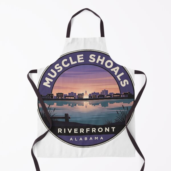 Item preview, Muscle Shoals Riverfront Skyline Alabama Sticker designed and sold by DetourDgn.