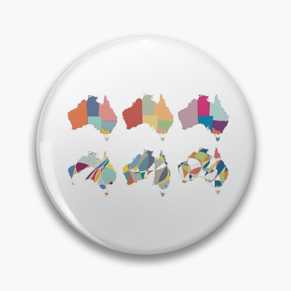 Item preview, Australia Map Set of Six - Colourful States Line Art designed and sold by iampaulmorris.