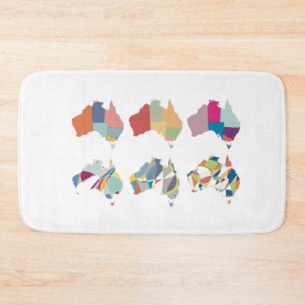 Item preview, Australia Map Set of Six - Colourful States Line Art designed and sold by iampaulmorris.
