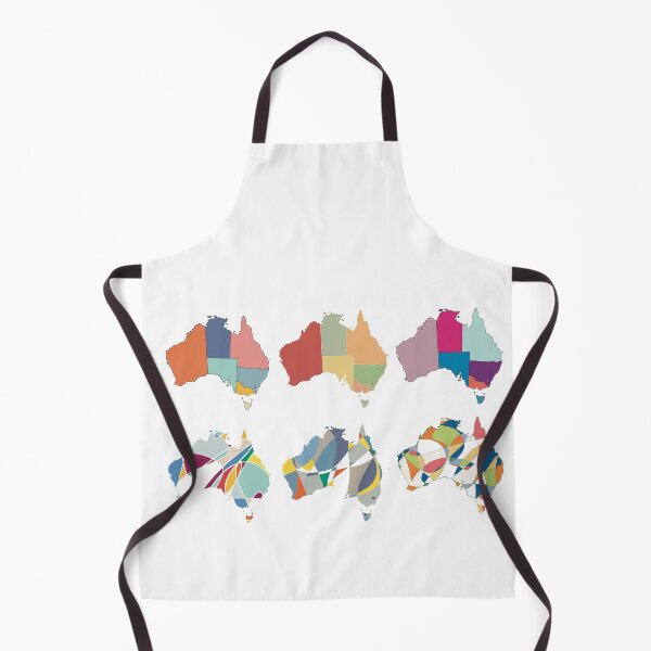 Item preview, Australia Map Set of Six - Colourful States Line Art designed and sold by iampaulmorris.
