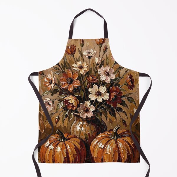 Item preview, Autumn Harvest Pumpkins and Flowers designed and sold by Serene Strokes Art.