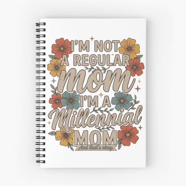 Item preview, Millennial Mom Retro Floral Typography Quote designed and sold by DijaMar.