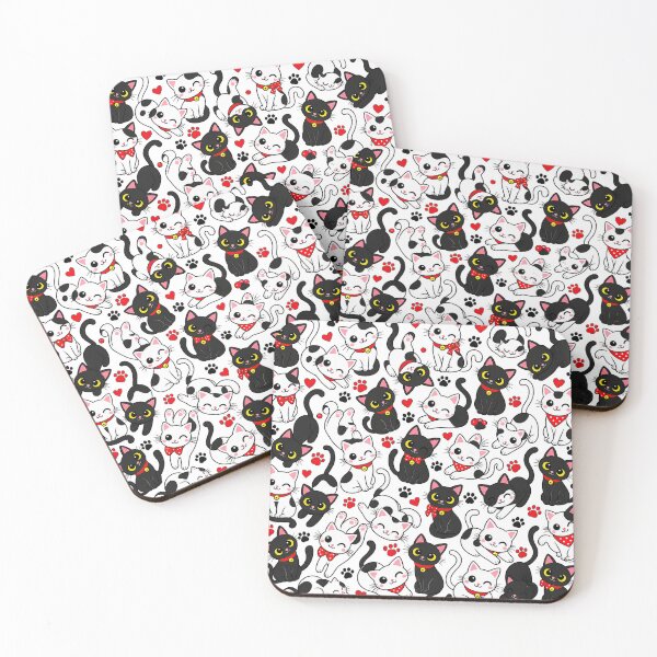 Item preview, Cute Black White Cats for Cat Lovers designed and sold by Nextstep Design.