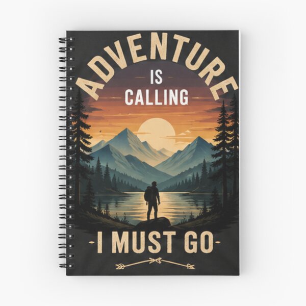 Item preview, Adventure Is Calling And I Must Go Wandering Wilderness Typography designed and sold by everyone cloth house.