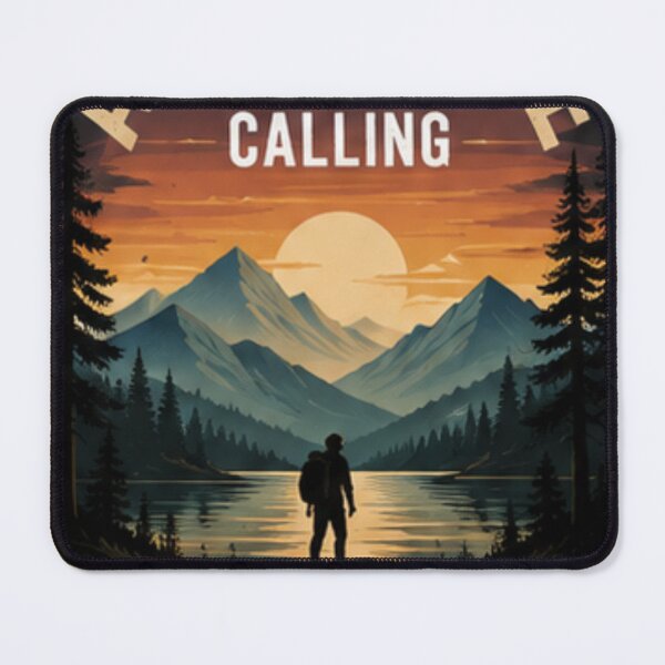 Item preview, Adventure Is Calling And I Must Go Wandering Wilderness Typography designed and sold by everyone cloth house.