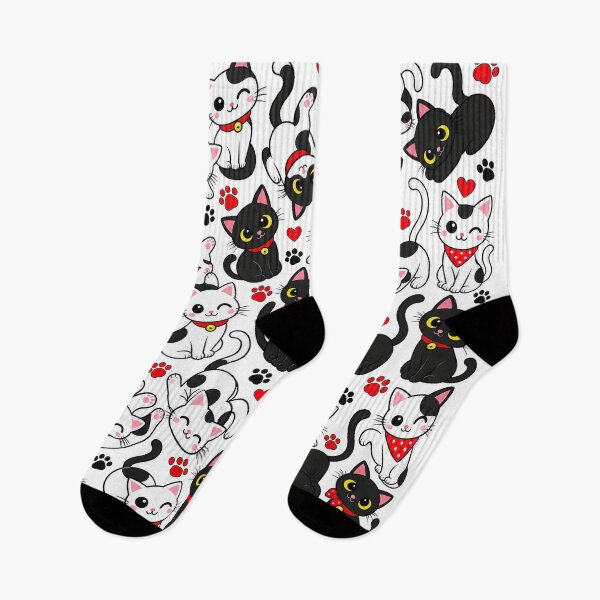Item preview, Cute Black White Cats for Cat Lovers designed and sold by Nextstep Design.