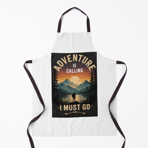 Item preview, Adventure Is Calling And I Must Go Wandering Wilderness Typography designed and sold by everyone cloth house.