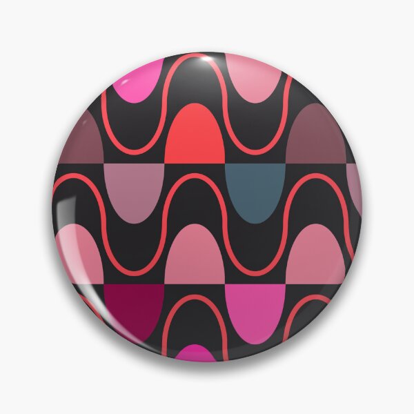 Item preview, Groovy Mod Waveforms – Retro Minimalist Geometric Wave Pattern | Red designed and sold by Frohyou.