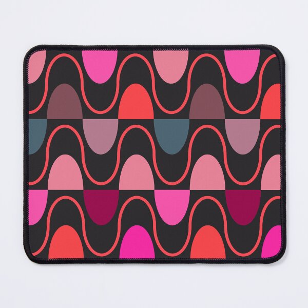 Item preview, Groovy Mod Waveforms – Retro Minimalist Geometric Wave Pattern | Red designed and sold by Frohyou.