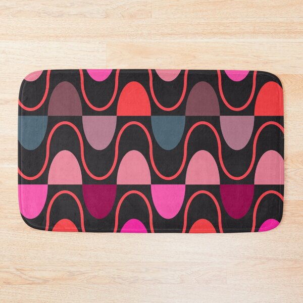 Item preview, Groovy Mod Waveforms – Retro Minimalist Geometric Wave Pattern | Red designed and sold by Frohyou.