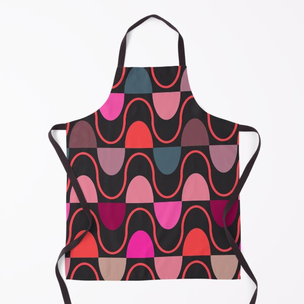 Item preview, Groovy Mod Waveforms – Retro Minimalist Geometric Wave Pattern | Red designed and sold by Frohyou.