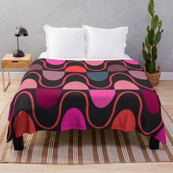 Item preview, Groovy Mod Waveforms – Retro Minimalist Geometric Wave Pattern | Red designed and sold by Frohyou.
