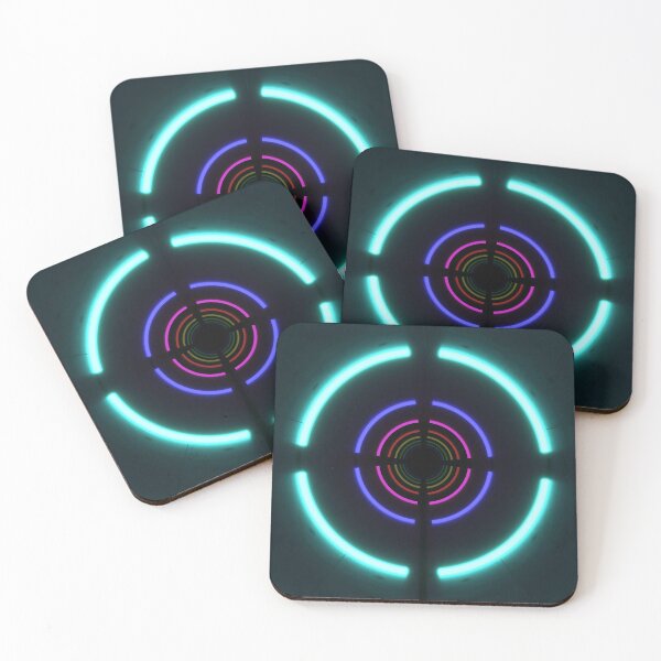 Item preview, Circular Tunnel & Multicolor Neons - Cyan designed and sold by Electric Shock!! Design.