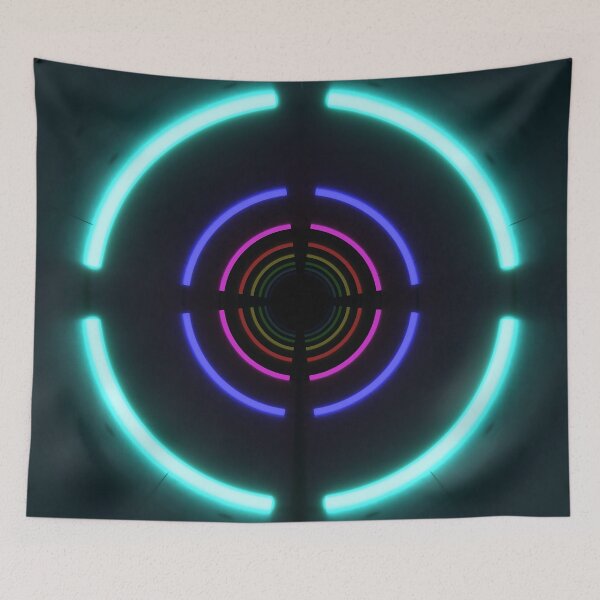 Item preview, Circular Tunnel & Multicolor Neons - Cyan designed and sold by Electric Shock!! Design.