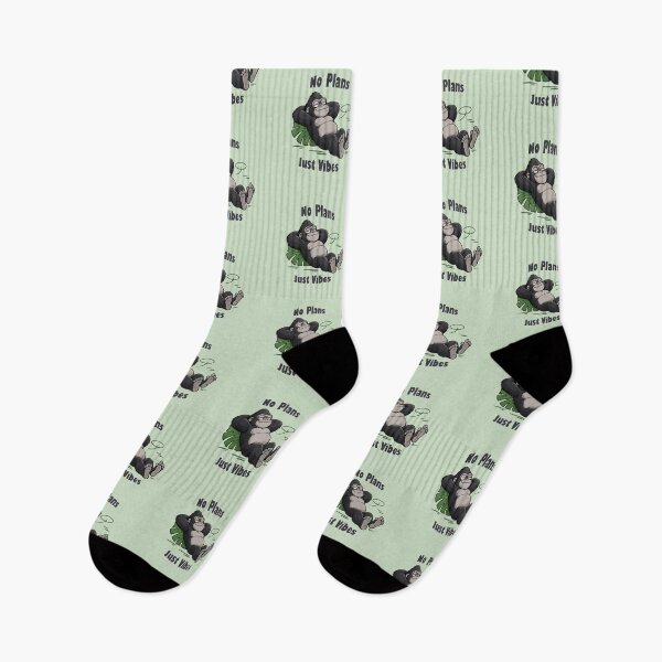 Item preview, No Plans Just Vibes Cute Gorilla On Leaf designed and sold by littlepiptales.