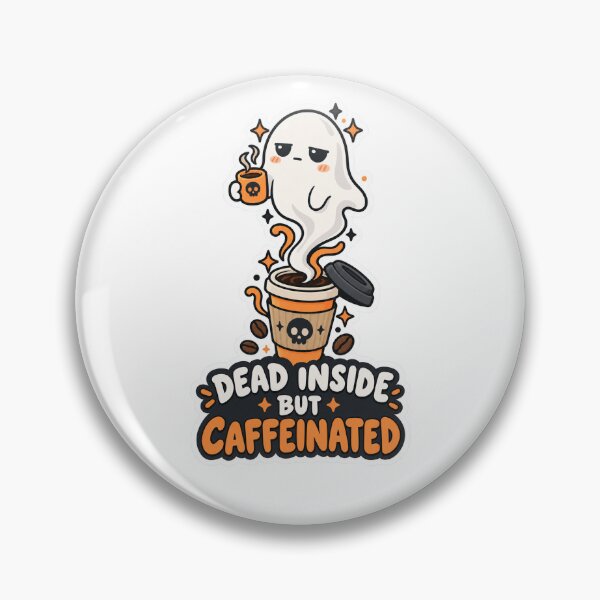 Item preview, Dead Inside But Caffeinated - Cute Coffee Ghost designed and sold by AcruxUltra.