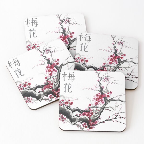 Item preview,  Sumi-e Plum Blossom Ink Painting Art designed and sold by Skayana.