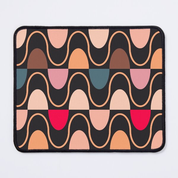 Item preview, Groovy Mod Waveforms – Retro Minimalist Geometric Wave Pattern | Orange designed and sold by Frohyou.