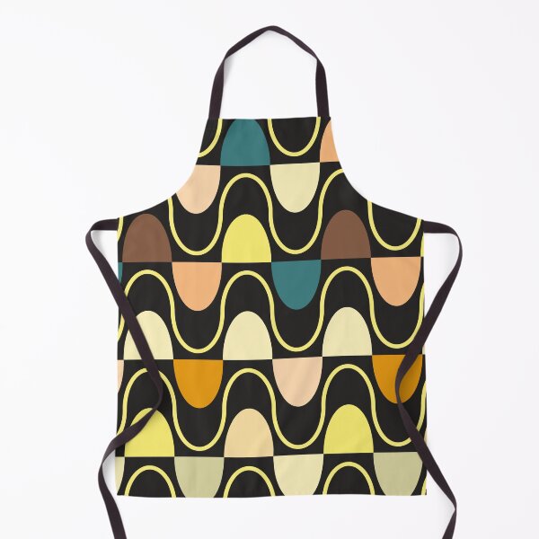 Item preview, Groovy Mod Waveforms – Retro Minimalist Geometric Wave Pattern | Yellow designed and sold by Frohyou.