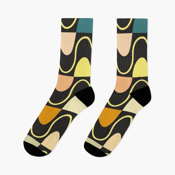 Item preview, Groovy Mod Waveforms – Retro Minimalist Geometric Wave Pattern | Yellow designed and sold by Frohyou.