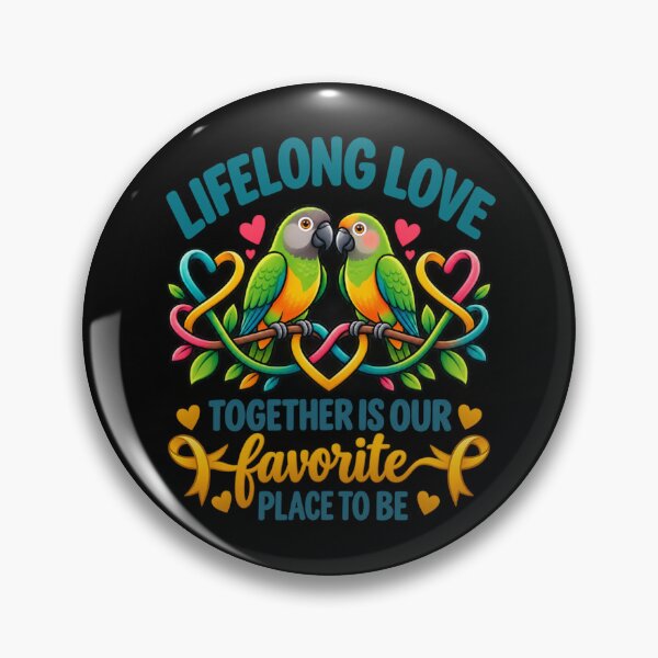Item preview, Lifelong Love Together Senegal Parrot Couple designed and sold by PunchDrop.