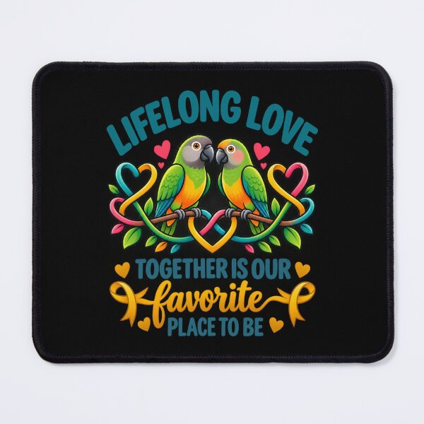 Item preview, Lifelong Love Together Senegal Parrot Couple designed and sold by PunchDrop.