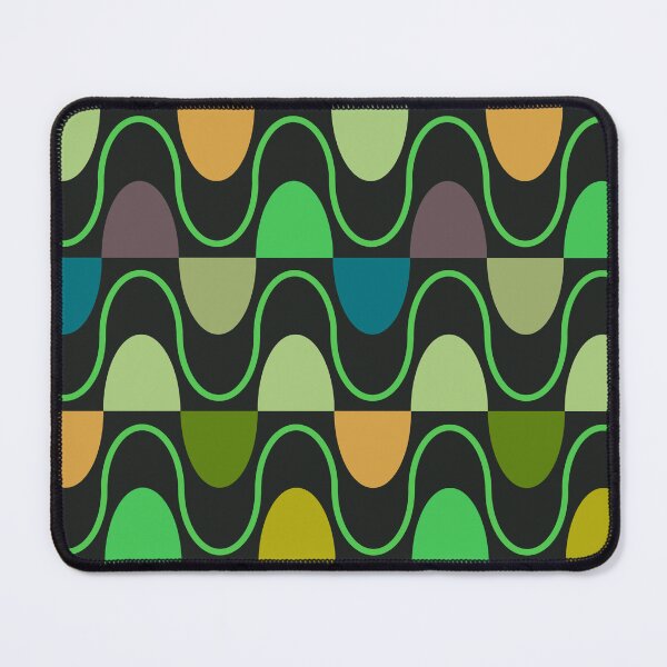 Item preview, Groovy Mod Waveforms – Retro Minimalist Geometric Wave Pattern | Green designed and sold by Frohyou.