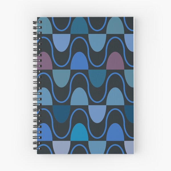 Item preview, Groovy Mod Waveforms – Retro Minimalist Geometric Wave Pattern | Blue designed and sold by Frohyou.