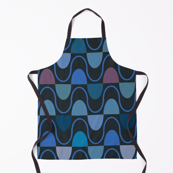 Item preview, Groovy Mod Waveforms – Retro Minimalist Geometric Wave Pattern | Blue designed and sold by Frohyou.
