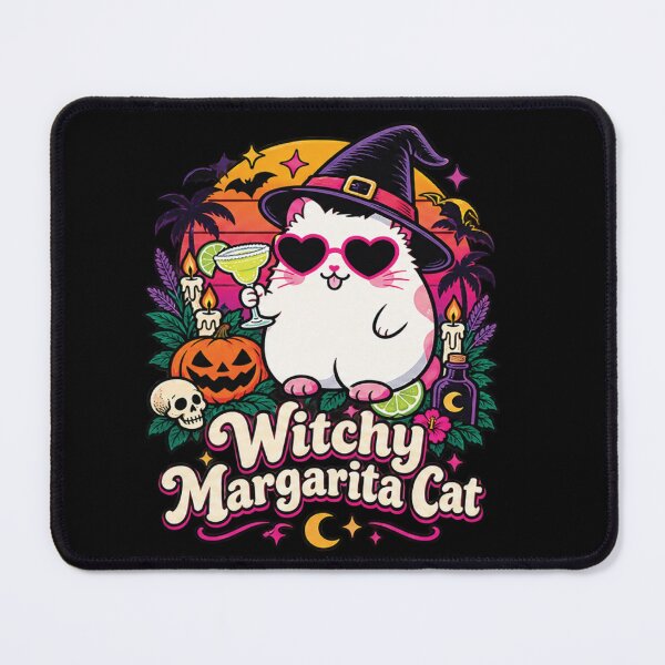 Item preview, Witchy Margarita Cat Shirt – a cute Halloween cocktail tee featuring a magical cat, designed and sold by CHAKSTYLE.