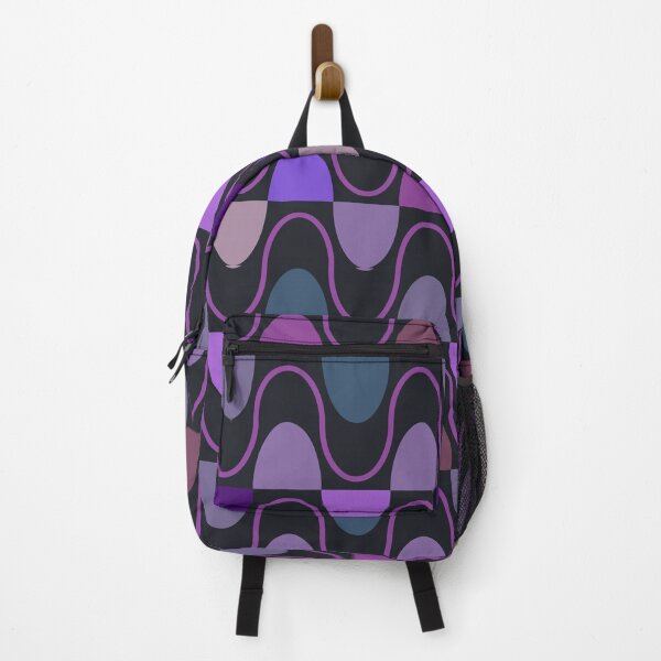 Item preview, Groovy Mod Waveforms – Retro Minimalist Geometric Wave Pattern | Purple designed and sold by Frohyou.