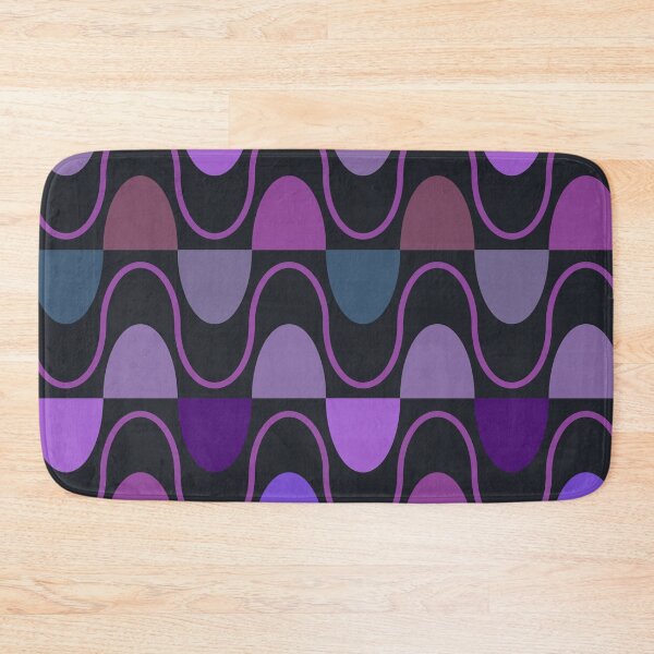 Item preview, Groovy Mod Waveforms – Retro Minimalist Geometric Wave Pattern | Purple designed and sold by Frohyou.