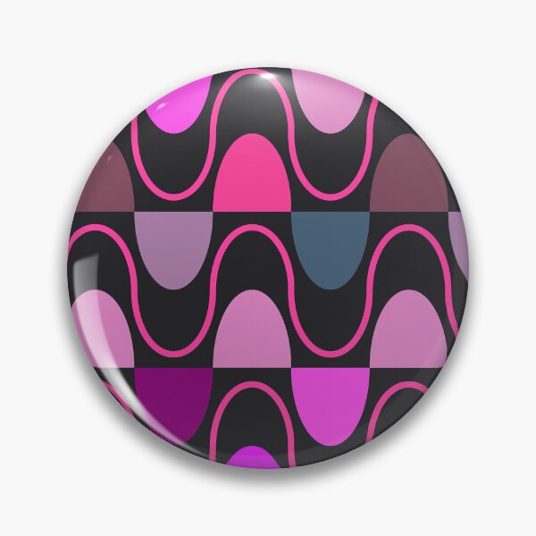 Item preview, Groovy Mod Waveforms – Retro Minimalist Geometric Wave Pattern | Pink designed and sold by Frohyou.