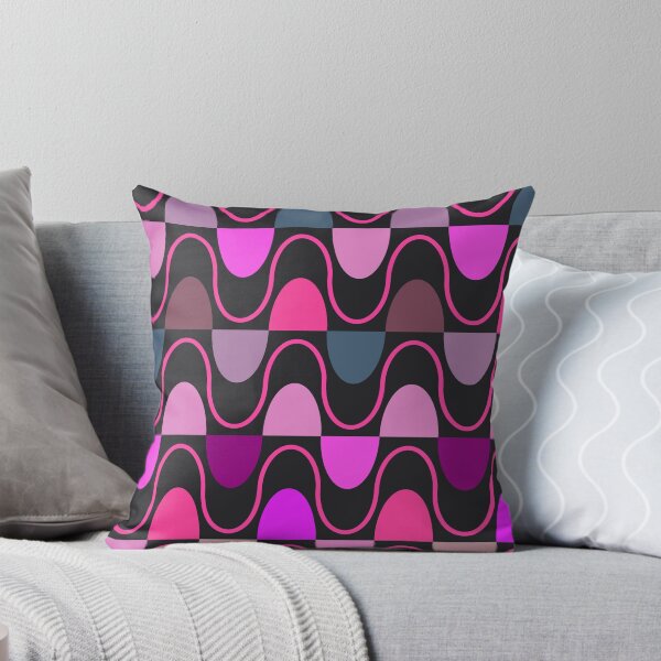 Item preview, Groovy Mod Waveforms – Retro Minimalist Geometric Wave Pattern | Pink designed and sold by Frohyou.